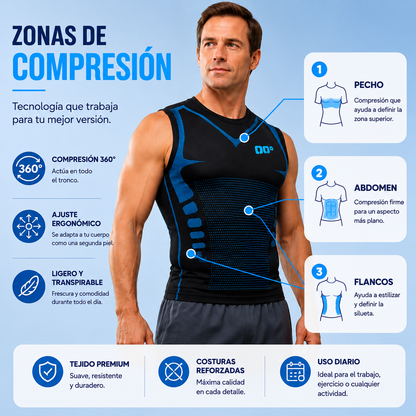 FORSTRO™ | Camiseta Reductora Hombre — Vientre Plano al Instante