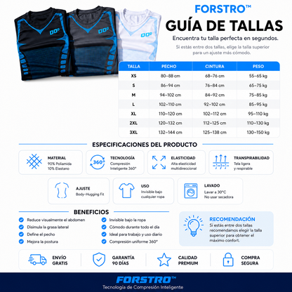 FORSTRO™ | Camiseta Reductora Hombre — Vientre Plano al Instante